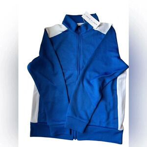 NWT Janie and Jack Blue and White Zip Up Jacket